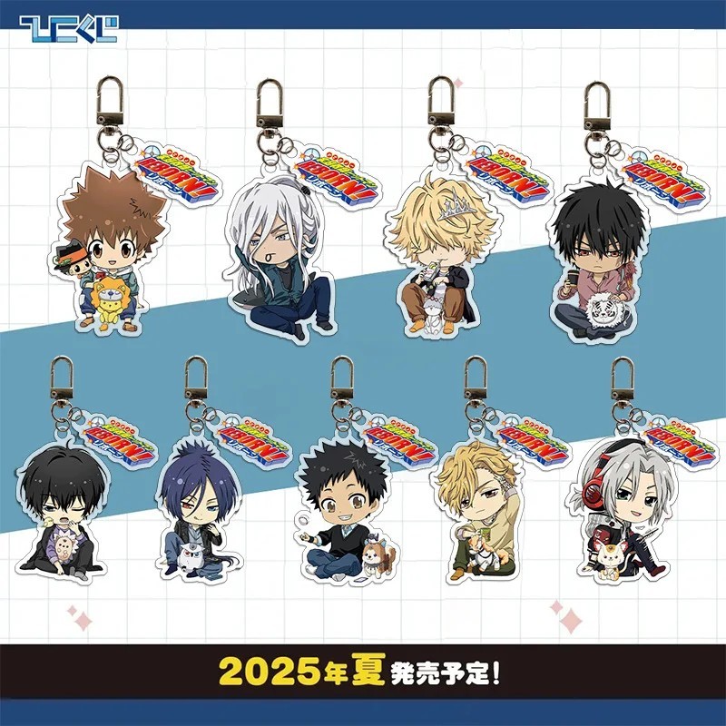 Móc khóa Anime Katekyo Hitman Reborn Sawada Tsunayoshi Gokudera Hayato Hibari Kyoya Acrylic Chibi mô