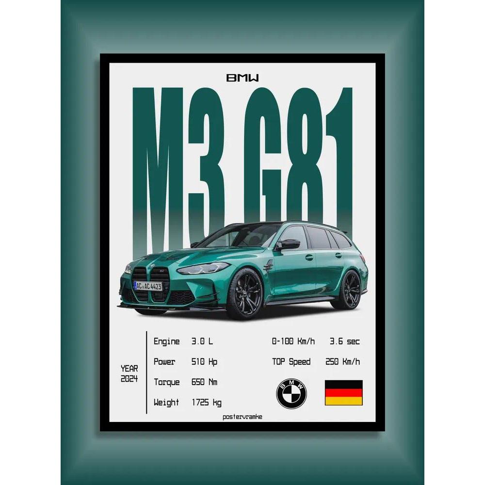 Poster ô tô vải 1 mảnh BMW M3 G81