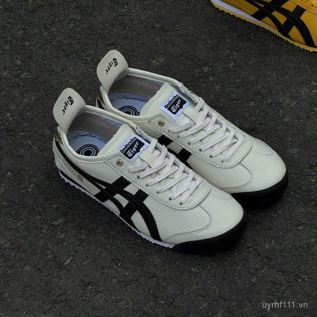 Giày thể thao cổ thấp Tiger Mexico 66 Fullbox dành cho nam và nữ - Bla Gold NU6U