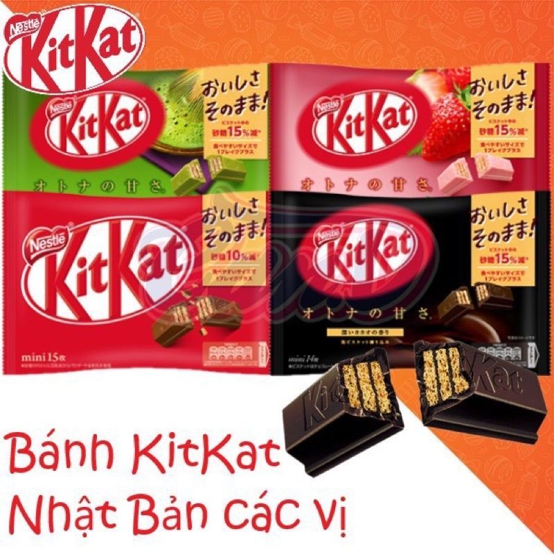 Bánh socola Kitkat Nội địa Nhật bản mới 2025 - matcha, truyền thống, black chocolate