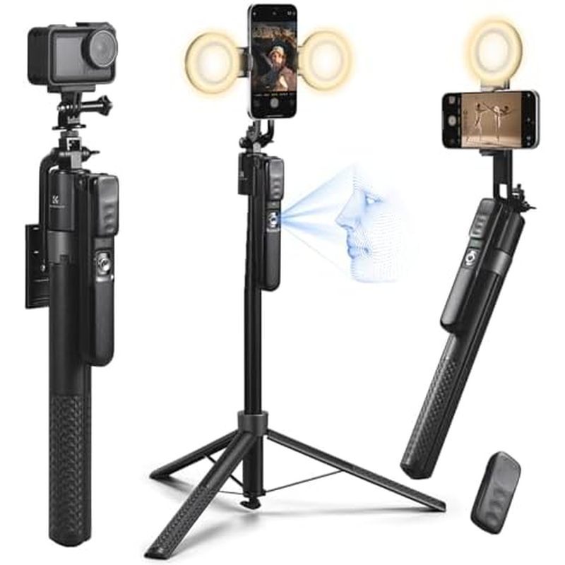 K K K K & Chân máy theo dõi khuôn mặt tự động F CONCEPT 71 ", xoay 360 độ °   Gậy Selfie xoay với ha