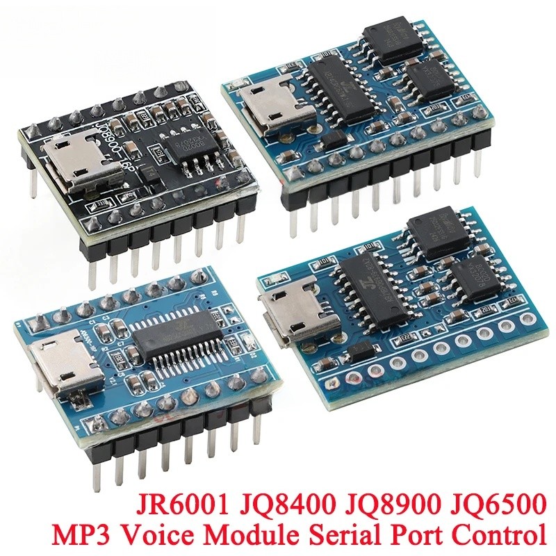 JR6001 JQ8400 JQ8900 JQ6500 MP3 Mô-đun phát sóng giọng nói Chip MCU Điều khiển nối tiếp USB Điều khi