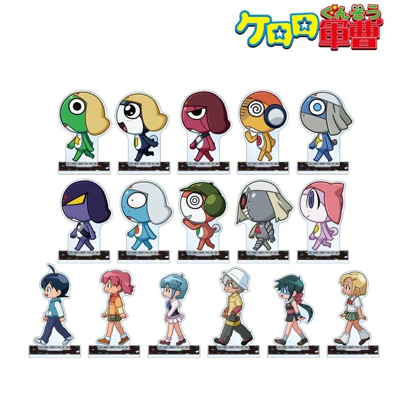 Mô Hình Standee Anime Keroro Gunso Chú Ếch Keroro Trang Trí Bàn Học Mica Acrylic Trong Suốt Quà Tặng