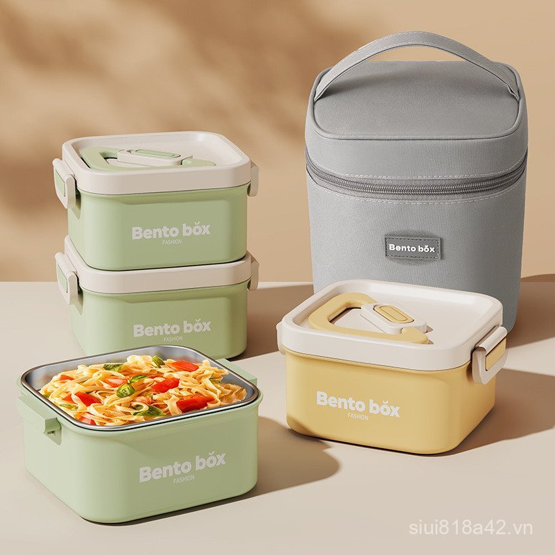 Hộp Cơm Trưa Nhiều Lớp Hộp Cơm Trưa Sinh Viên Văn Phòng Có Cơm Lò Vi Sóng Làm Nóng Thép Không Gỉ Di 