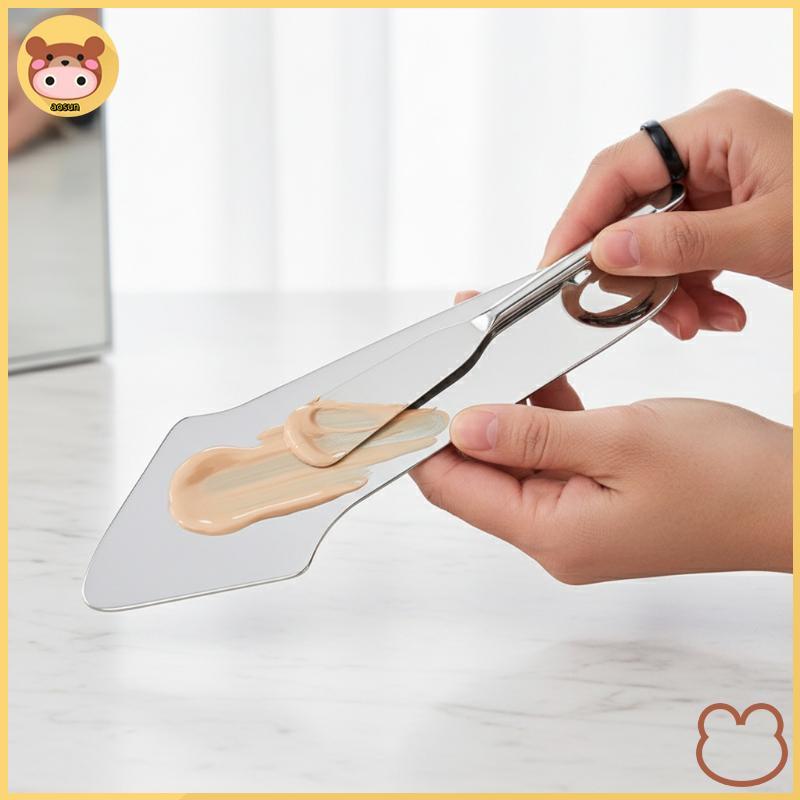 Aosun Thép Không Gỉ Guasha Cạp Có Túi Da Pu Kim Loại Thìa Massage Mặt Làm Đẹp Da Mặt Dụng Cụ Chăm Só