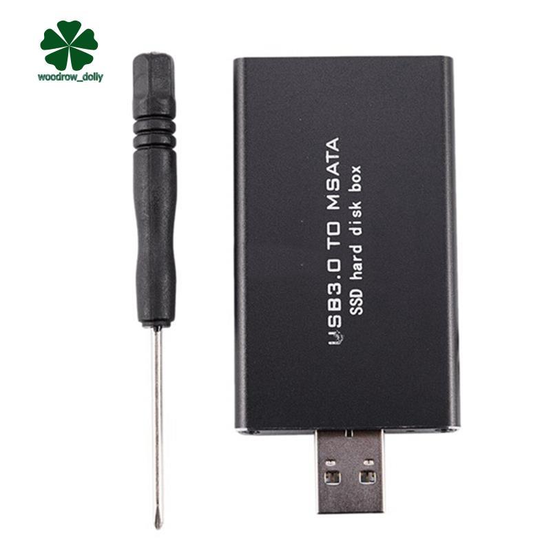 MSATA sang USB 3.0 sang MSATA SSD Bộ chuyển đổi đĩa cứng M2 SSD Hộp đựng ổ cứng gắn ngoài Vỏ ổ cứng