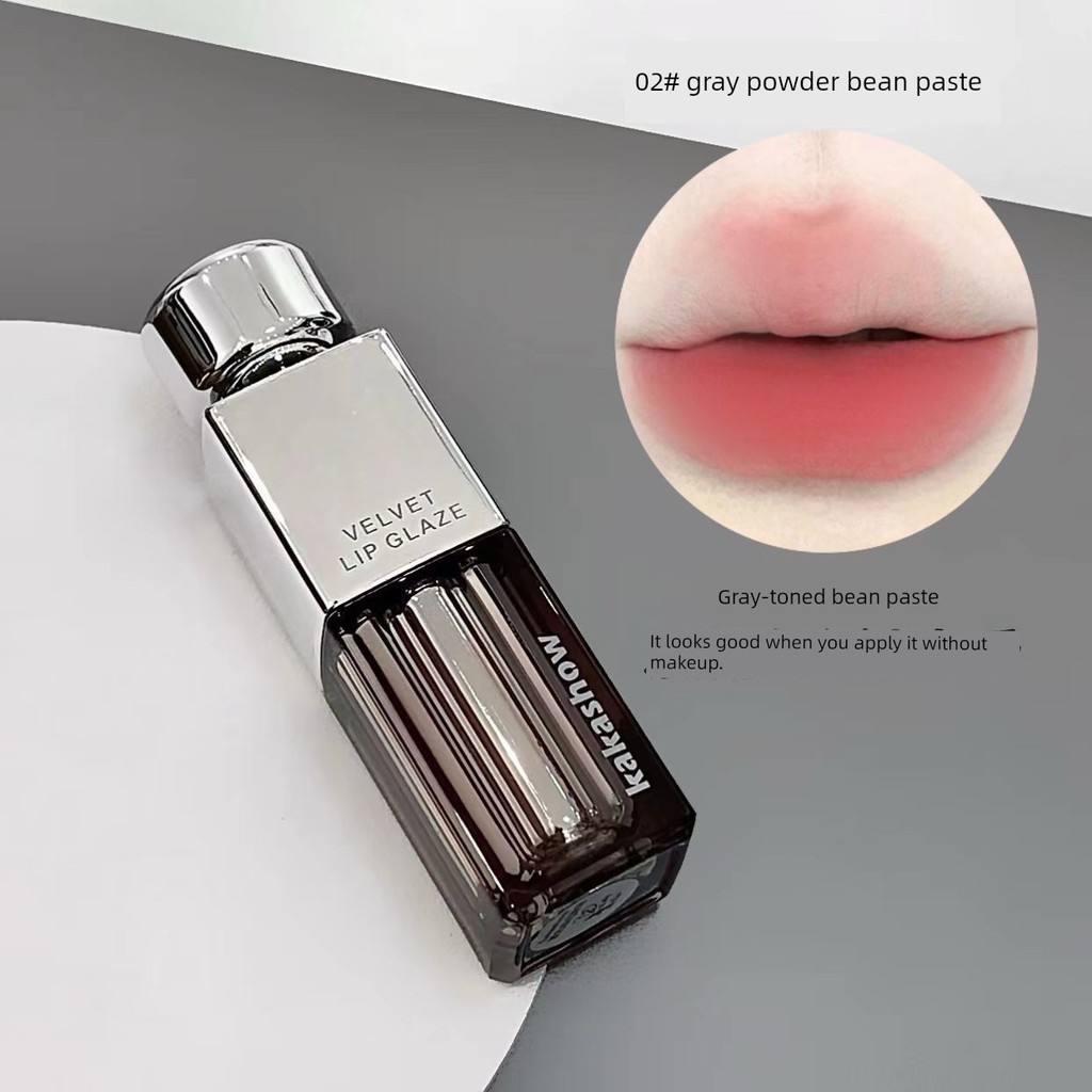 black rouge son bóng black rouge Phong Cách Hàn Quốc Nữ Cao Cấp Màu Cô Gái ~ Lip Glaze Matte Velvet 