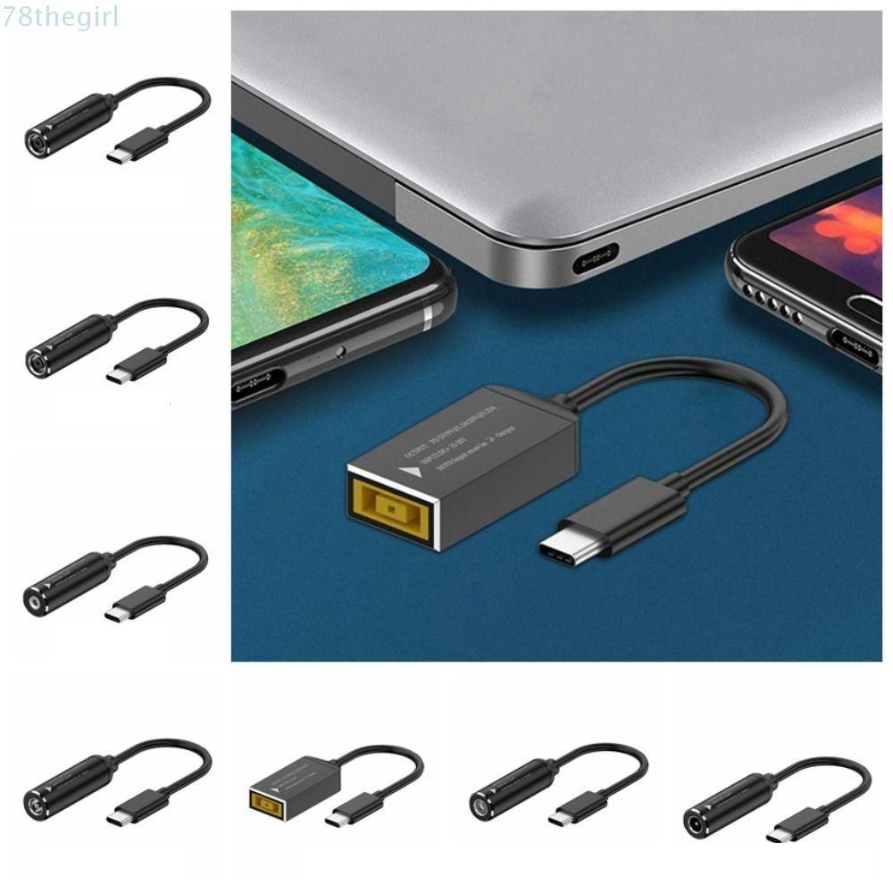 Cáp sạc THEGIRL Type-C sang DC Jack, Cáp sạc DC sang Type-C đầu ra PD 65W PD, Tệp chuyển tiện lợi Đầ