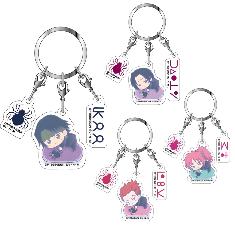 Móc khóa mica Hunter X Hunter Chrollo Hisoka Machi Feitan anime Bang Nhện Phantom Troupe phụ kiện tr