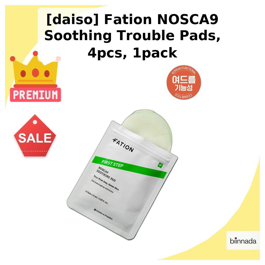 [daiso] Miếng đệm rắc rối dịu nhẹ Fation NOSCA9, 4 chiếc, 1 gói / Miếng đệm rắc rối Hàn Quốc / Chăm 