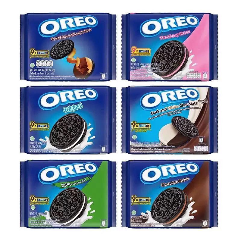 Indonesia Bao Bì Chính Hãng Nhập Khẩu OREO OREO Bánh Quy Sô Cô La Hương Vani Bánh Sandwich Bánh Quy 