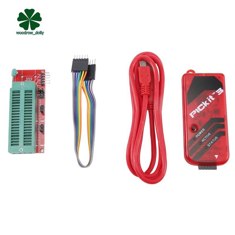 Lập trình viên PICKIT3 + PIC ICD2 PIC Kit Bộ chuyển đổi lập trình 2 / 3 Ghế lập trình đa năng FZ0508