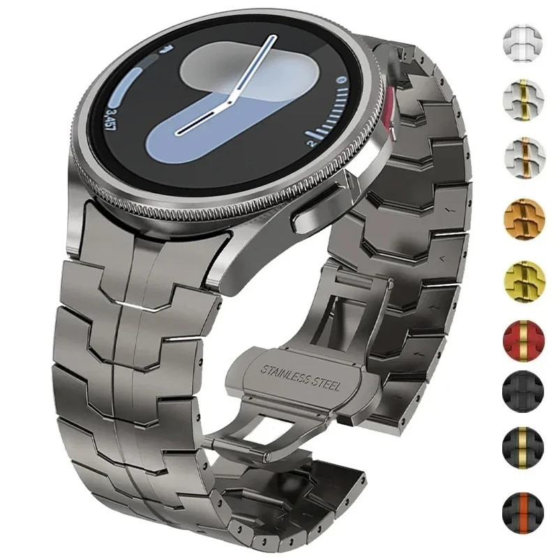 Dây đeo bằng thép không gỉ cho Samsung Galaxy Watch 7 6 5 4 40mm 44mm 6 Classic 43mm 47mm 5Pro 45mm 