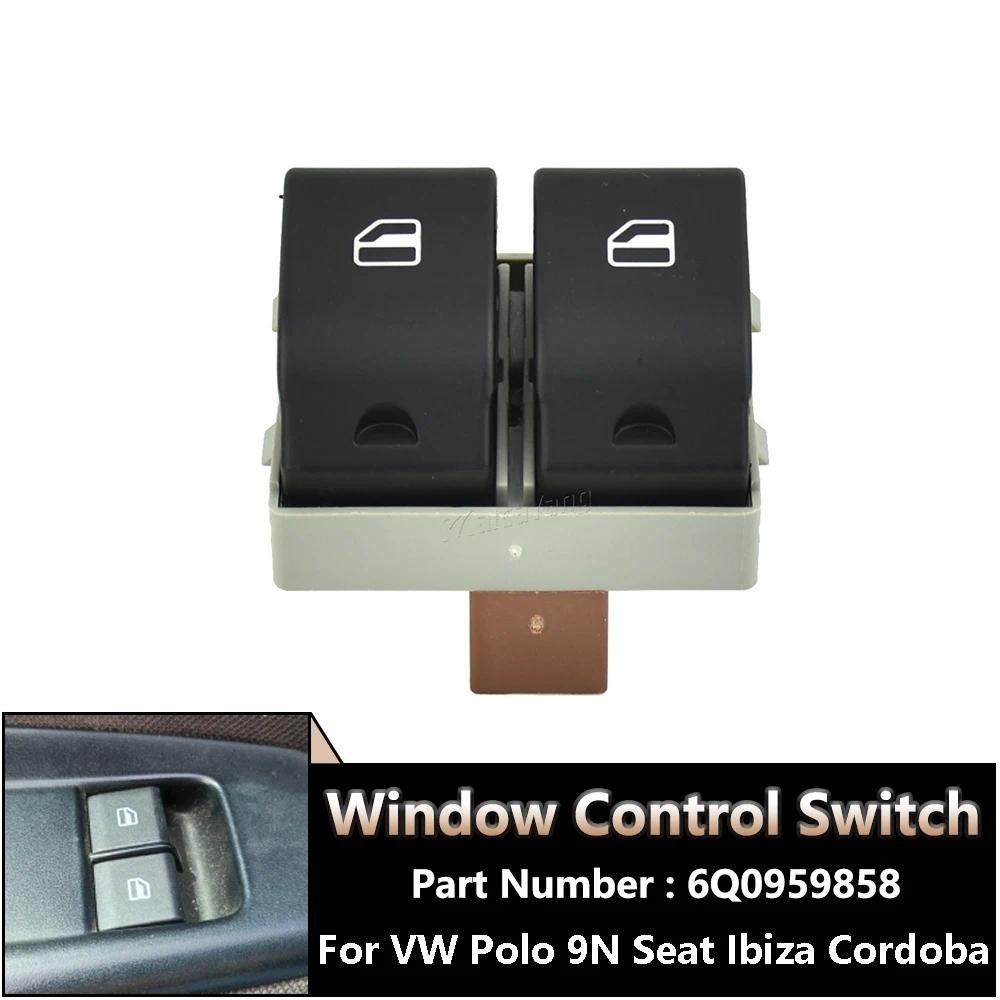 6Q0959858 Xe Phía Trước Cửa Sổ Điện Chính Nâng Công Tắc Điều Khiển Cho VW Polo 9N 2001-2009 Cho Ghế 
