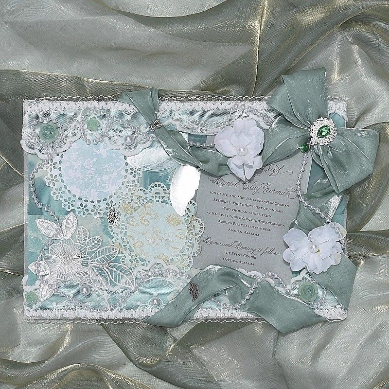 Gói Đau Tự Làm Chất Liệu Green Series Full Set Tie Board Mint Green Set Star Chasing Ribbon Tie Board Ren AA323 #.