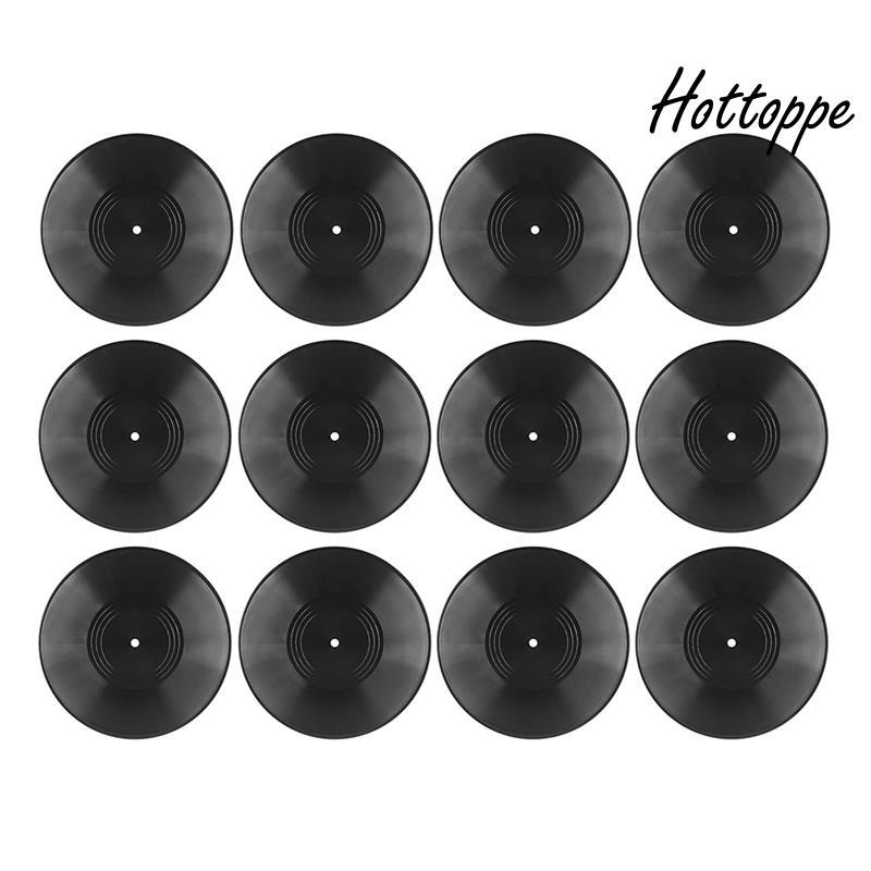 Dành Cho Tiệc Rock & Roll 12 Gói Trang Trí Đĩa Ghi Vinyl Trống 7 Inch, Hồ Sơ Retro Giả Cho Nhà Studi
