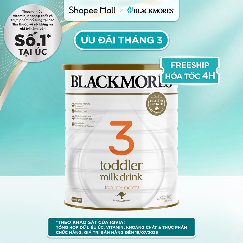 Sữa Blackmores Toddler Milk Drink số 3 (900g)
