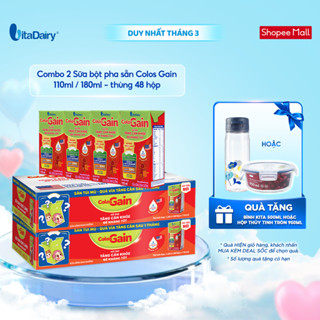 [COMBO 2 THÙNG 48 HỘP] Sữa uống dinh dưỡng Colos Gain 110ml/180ml - Hỗ trợ tăng cân, giúp tăng cường đề kháng
