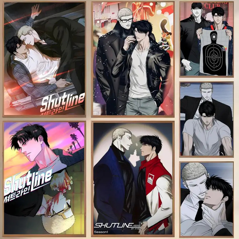 5TAA BL Anime S-shutline Poster Vải Chống Thấm Nước Chống Nhăn Nghệ Thuật Treo Tường Dễ Dàng Trang T