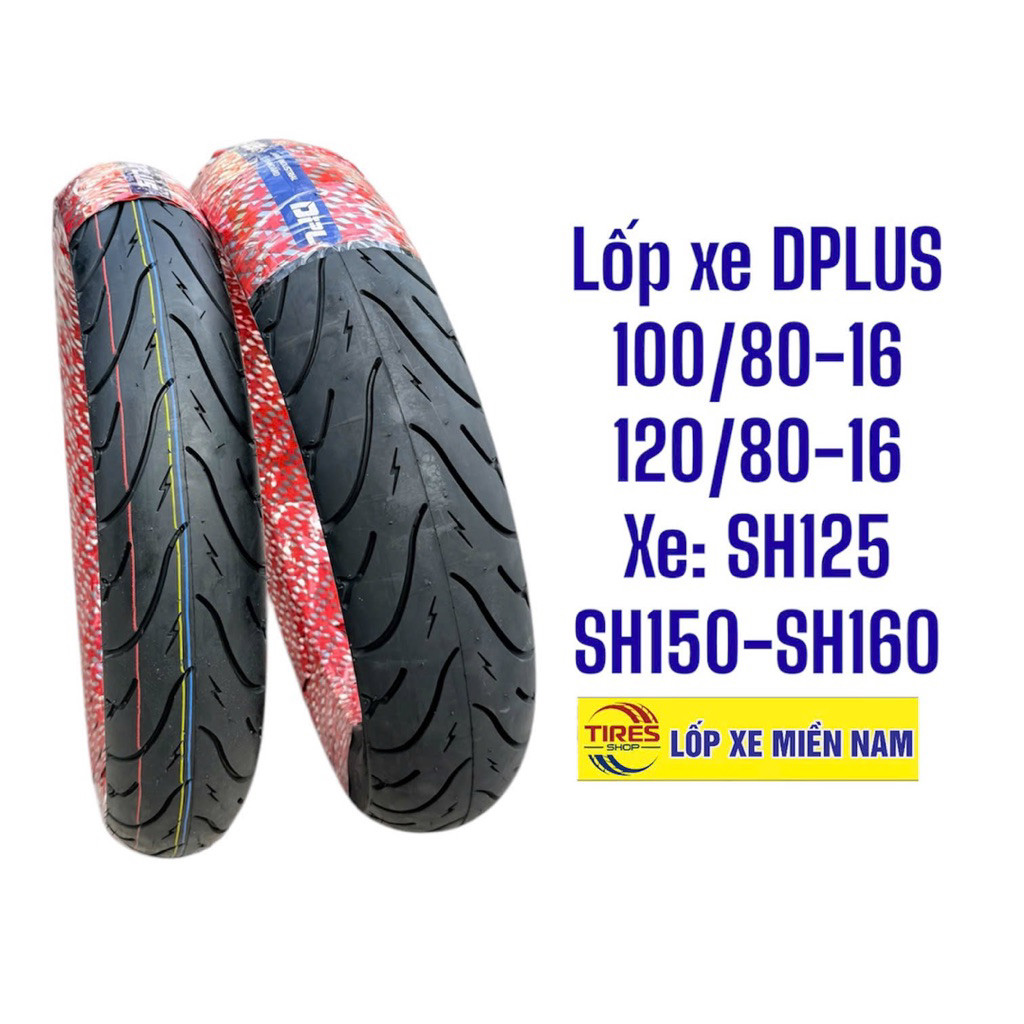 Vỏ Lốp Xe SH125, SH150, SH160 Việt Lốp Đúc Không Ruột DPLUS Chính Hãng