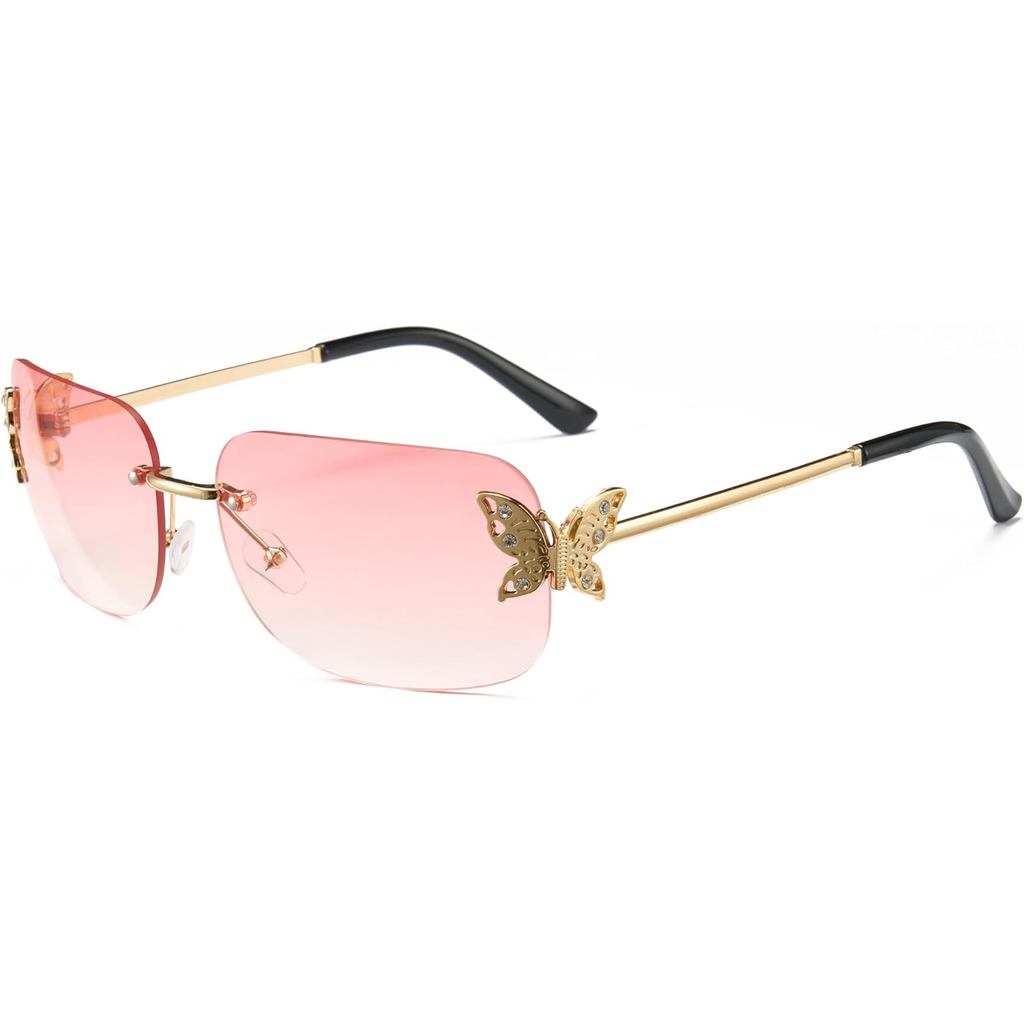 Cyxus Kính mát retro không khung hình vuông màu 1166 dành cho nữ