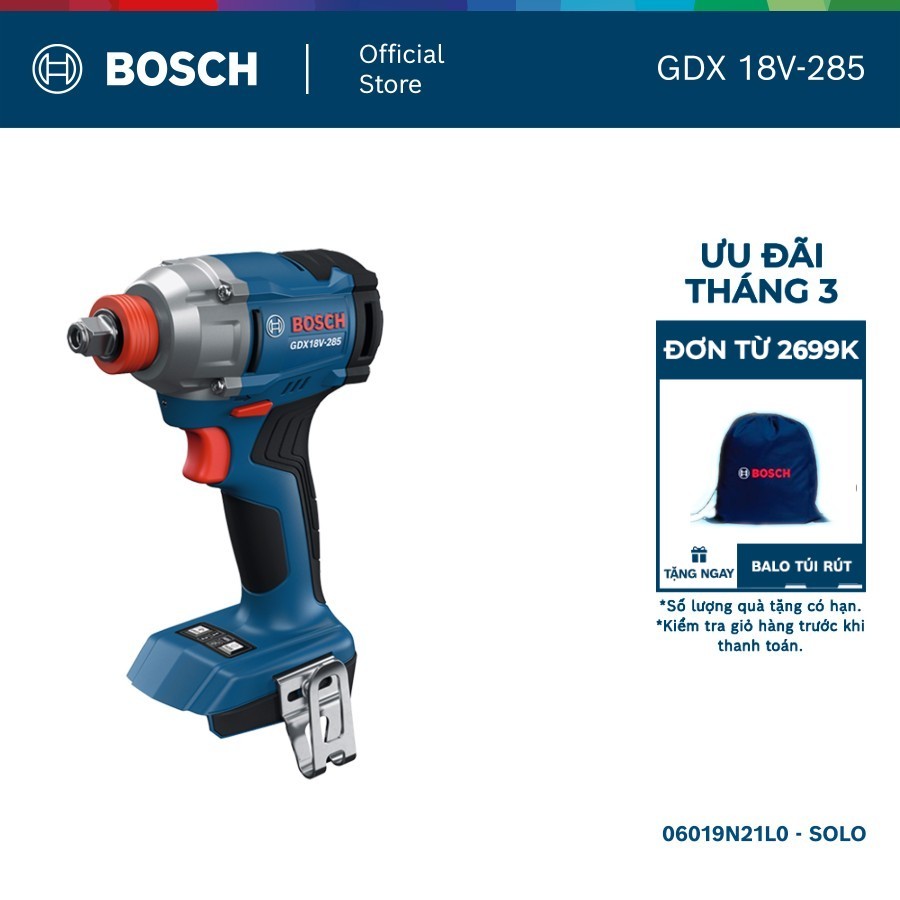 Máy bắt ốc vít dùng pin Bosch GDX 18V-285 (SOLO)