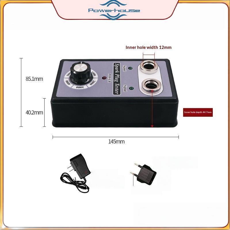 POWER 1 Bộ Xe Máy Đánh Lửa Cuộn Dây Cheer Spark Detector Có Thể Điều Chỉnh Lỗ Kép Sparking Plug Test