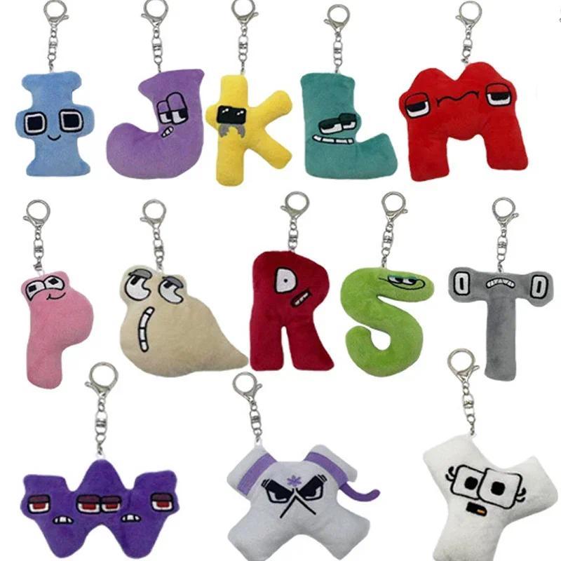 26 Alphabet Plush Toy Alphabets Keychain Alphabet A-Z Stuffed Doll Preschool Educational English ABC