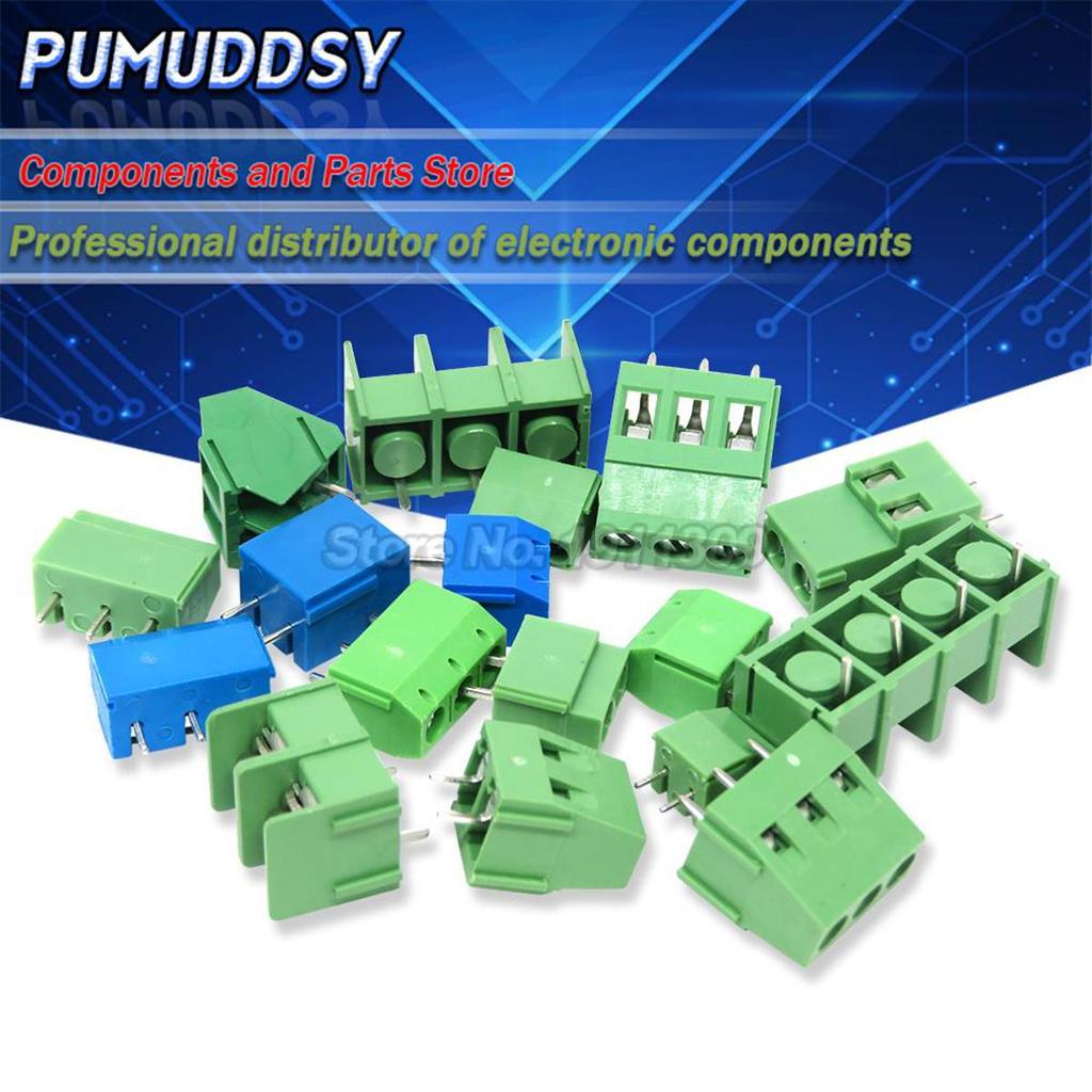 10 CÁI KF7.62 KF103 KF126 KF128 KF129 KF300 KF301 KF350 đầu nối vít đầu cuối khối kết nối 2PIN 3PIN 