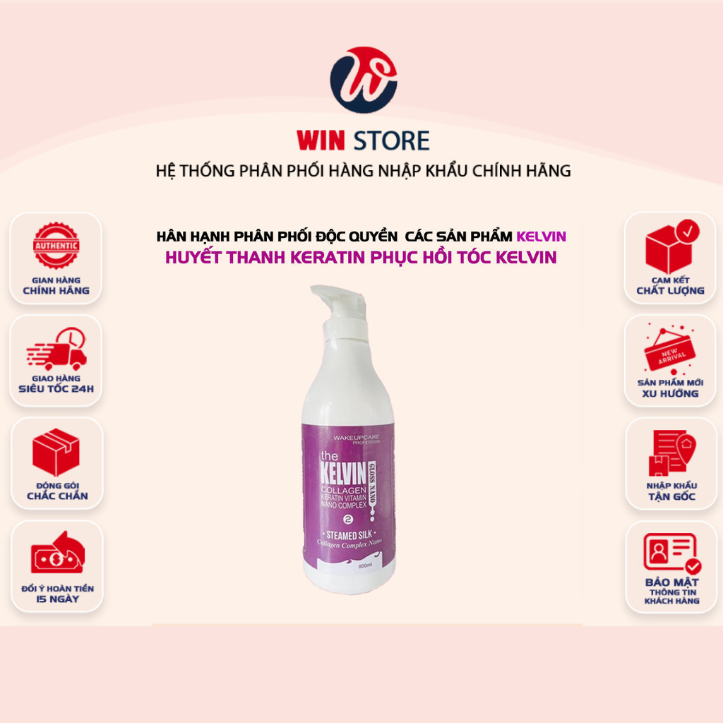 [SIZE 100ML-300ML] HUYẾT THANH KERATIN KELVIN – PHỤC HỒI TÓC HƯ TỔN, DƯỠNG MỀM MƯỢT, GIẢM GÃY RỤNG