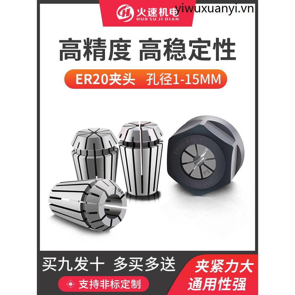 Er20 Collet Co Giãn Độ Chính Xác Cao Collet er20 Collet Phay Cắt Lò Xo Collet Fixture Máy Khắc Colle