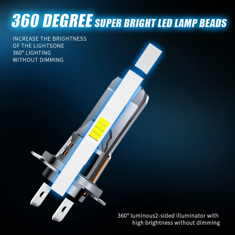 1: 1 Halogen H7 LED 55W H11 9005 9006 H4 Đèn pha LED tự động PZZ8