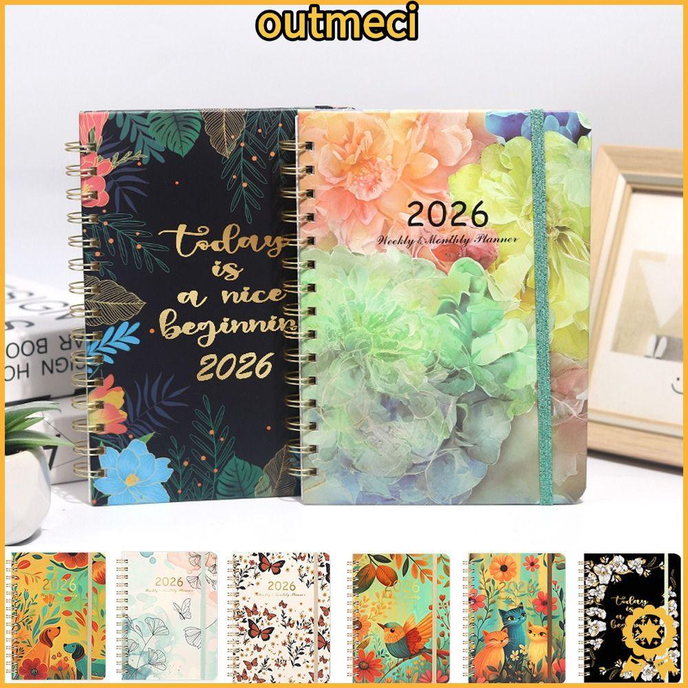 Lịch OUTMECI 2026, Jan.2026 - Dec.2026 A5 2026 Planner, Tab hàng tháng Chương trình nghị sự Sổ tay c