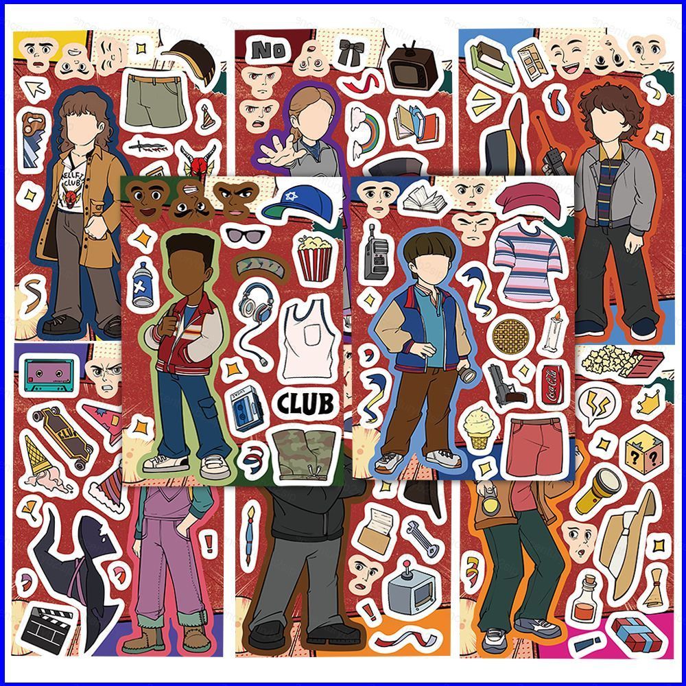 G2P 8 Tờ / bộ Stranger Things 5 Mike Wheeler Dán Graffiti Laptop Hành Lý Chống Thấm Nước Trang Trí P