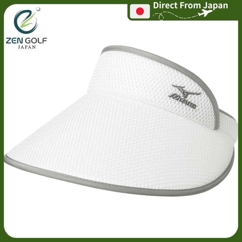 Mizuno Air Mesh Visor - Breathable, Cushioned Sun Visor Hat for Summer - Women's - White - Free Size