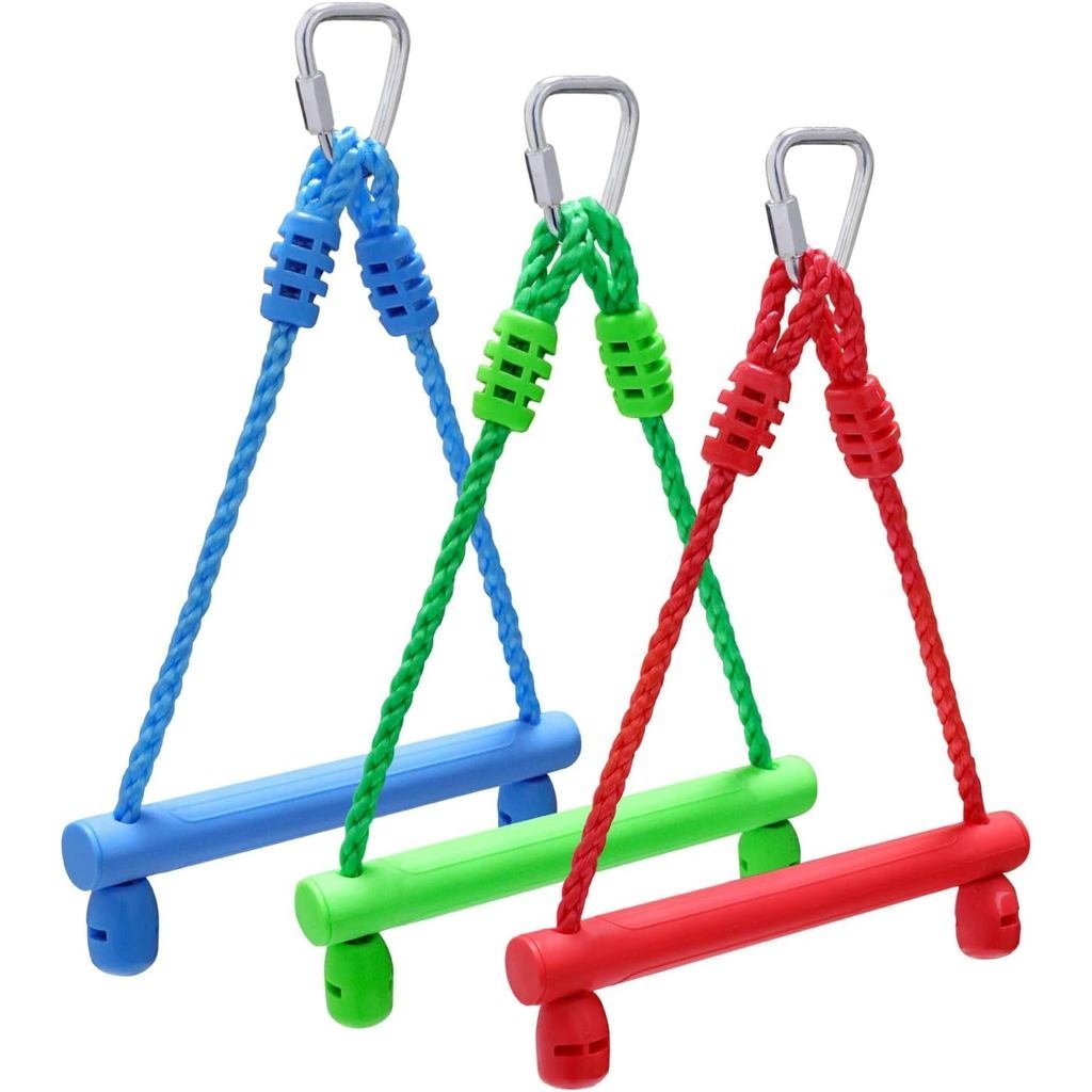 Rainbow Craft 3-Pack Kids Ninja Monkey Bars - Thanh xoay hình thang cho khóa học trở ngại Ninja - 3 