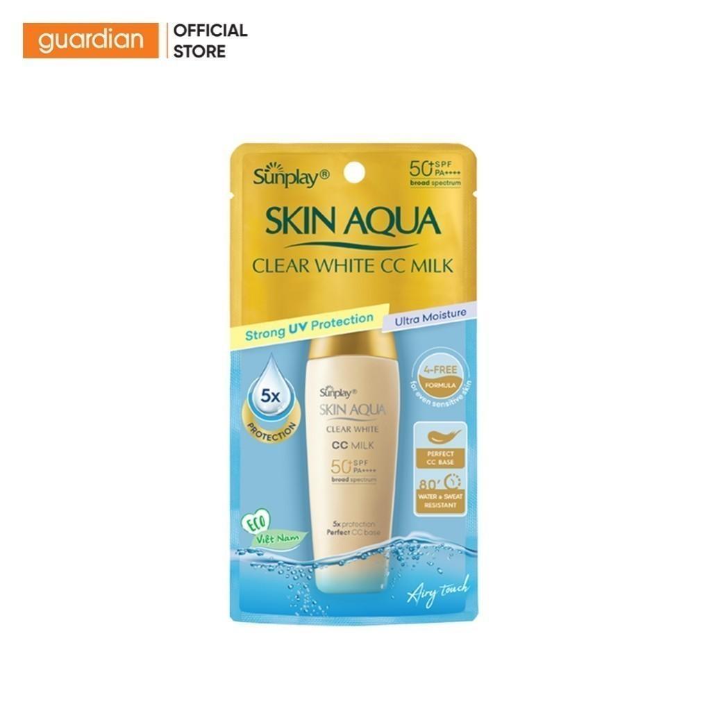 Sữa Chống Nắng Dưỡng Da Tạo Nền Trắng Mịn Sunplay Skin Aqua Clear White CC Milk SPF50 PA++++25Gr