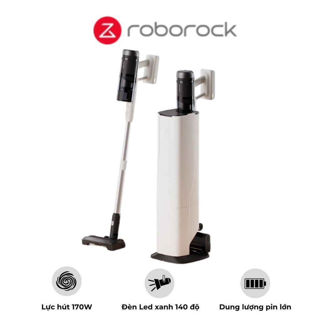 Máy hút bụi cầm tay Roborock H60 Hub Pro - Dock Tự Đổ Bụi Thông Minh - Chính Hãng