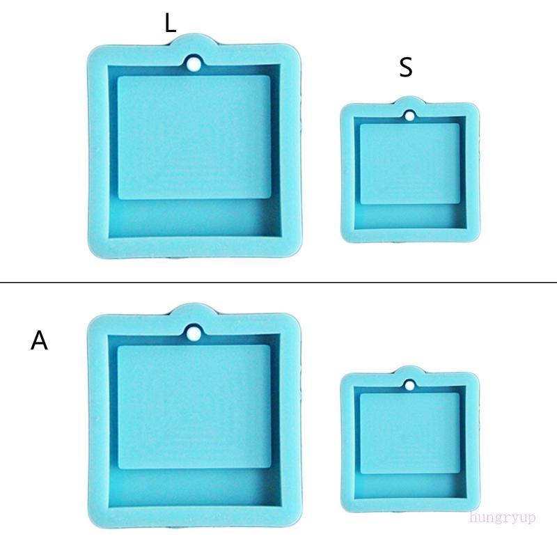 Creative Photo Frame Keychain Epoxy Resin Mold Handmade Pendants Silicone Mo