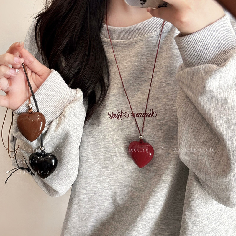 phụ kiện áo dài vòng cổ áo dài Fever cùng kiểu dây chuyền tình yêu dây chuyền áo len nữ sinh mẫu mới