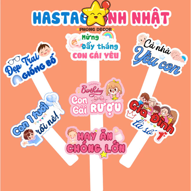 Bảng hastag sinh nhật