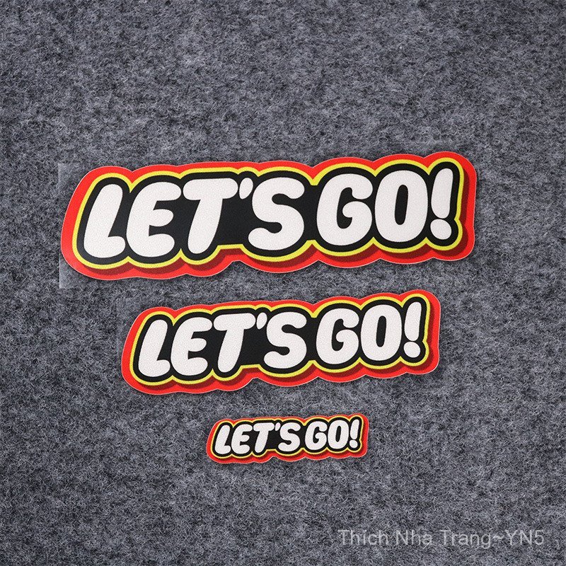Khối Xây Dựng Đồ Chơi Xe Hơi Miếng Dán Let 's Go Body Scratch Chặn Miếng Dán Trang Trí Xe Điện Xe Má