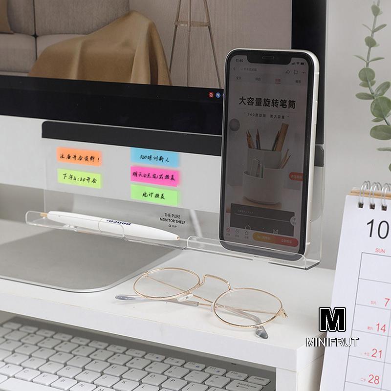 MINIFRUT] Bảng tin màn hình Acrylic sáng tạo Stiy Notes Board Monitor Sign Transparent Message Board