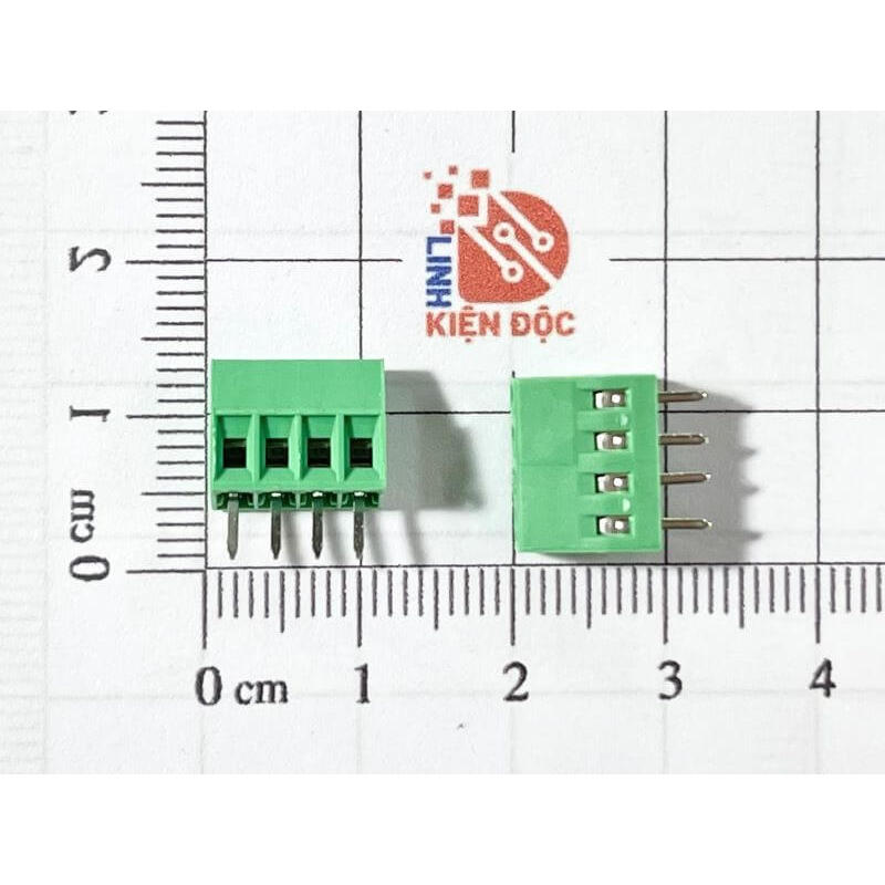 [Combo 5 chiếc] Cầu đấu Terminal KF128 4P 2.54mm chân vuông đồng thẳng 4 chân