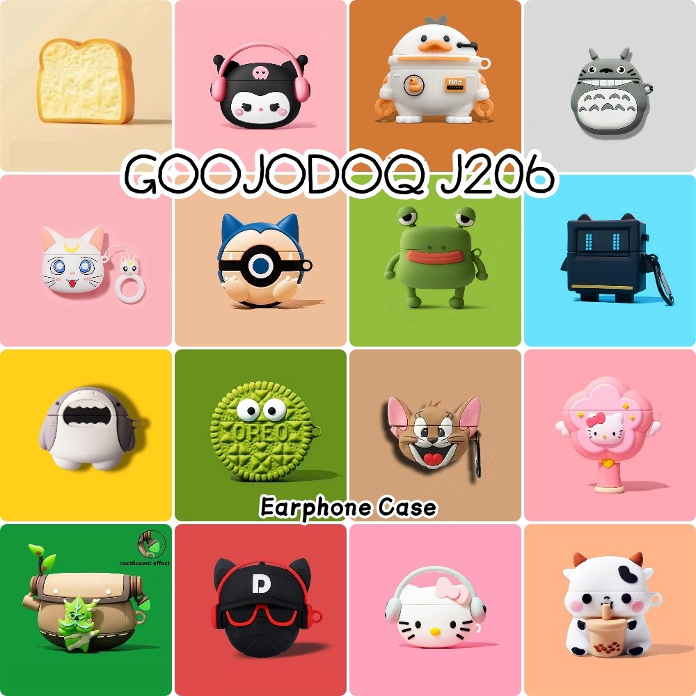 Dành Cho GOOJODOQ J206 Ốp Lưng Sáng Tạo Hoạt Hình Silicon Mềm Vỏ Tai Nghe Vỏ NO.6