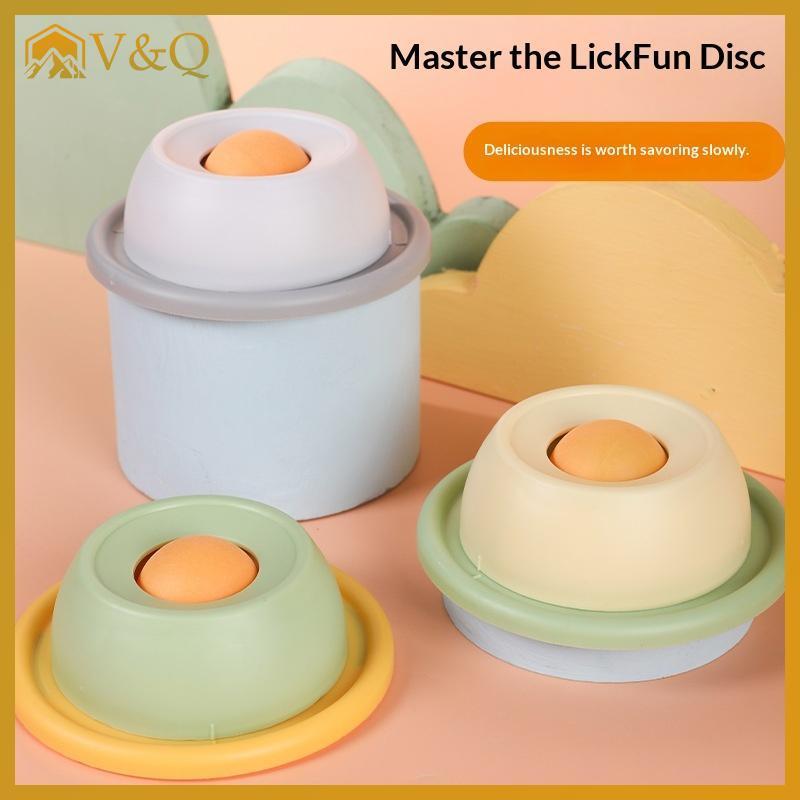 Littleloves1 Pet Li Mat Sữa Chua Liing Đĩa Ăn Chậm Cho Chó Mèo - Bát Ốc Tương Tác Thúc Đẩy Sức Khỏe 