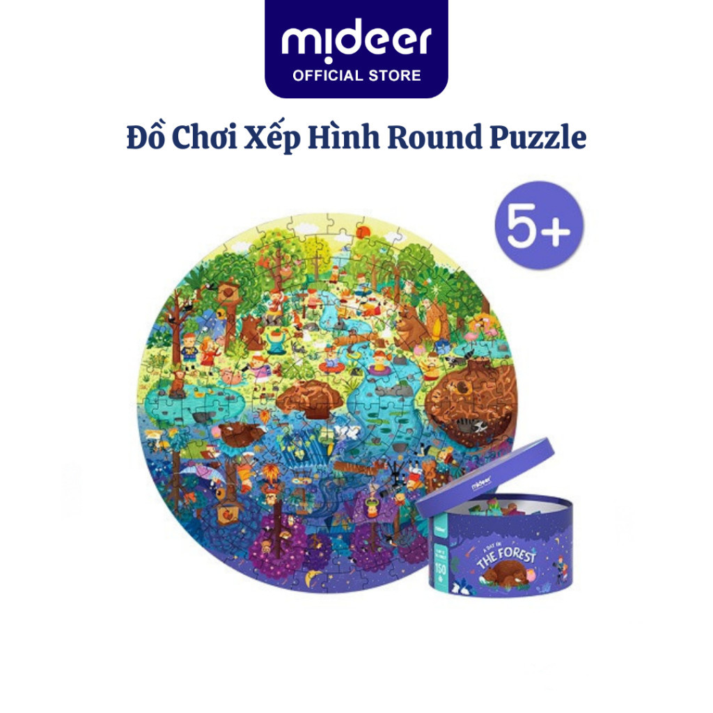 Đồ Chơi Xếp Hình Round Puzzle Mideer 150 Miếng Puzzle Tròn Phát Triển Tư Duy Cho Bé