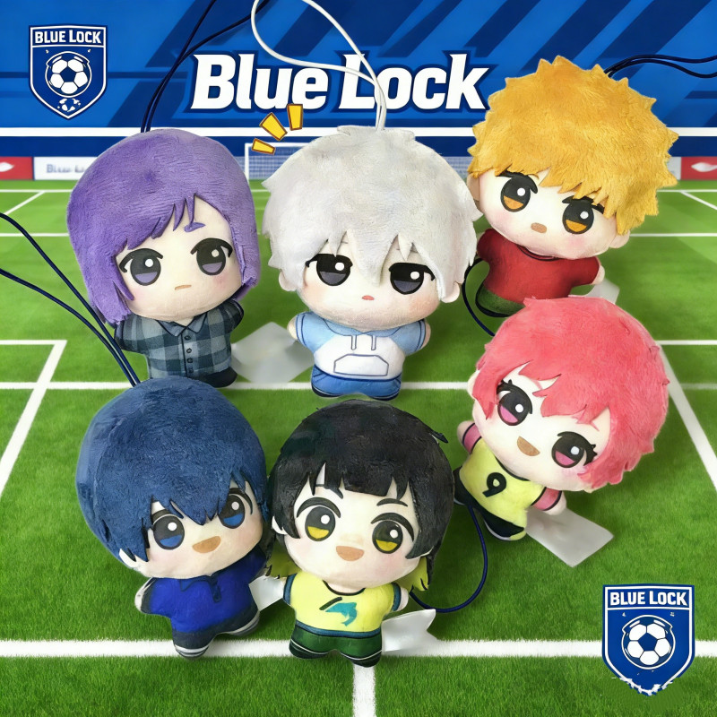 Gấu bông Blue Lock Khóa màu xanh 10cm Chơi game  Yoichi Isagi / Rin Itoshi / Hyoma Chigiri Móc khóa 