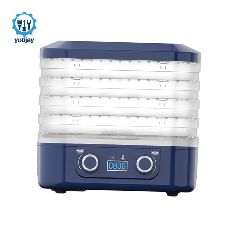 Máy sấy thực phẩm Máy sấy trái cây 5 lớp Công suất cao Máy sấy thịt bò có thể xếp chồng lên nhau 35-70C Kiểm soát nhiệt độ cho thức ăn cho thú cưng