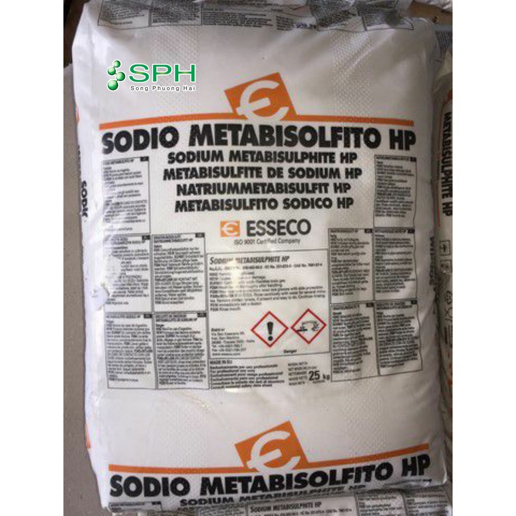 (Bao 25kg - 23k/kg) 1 kg Sodium metabisulfite Na2S2O5 xuất xứ Ý nhập khẩu giá tốt